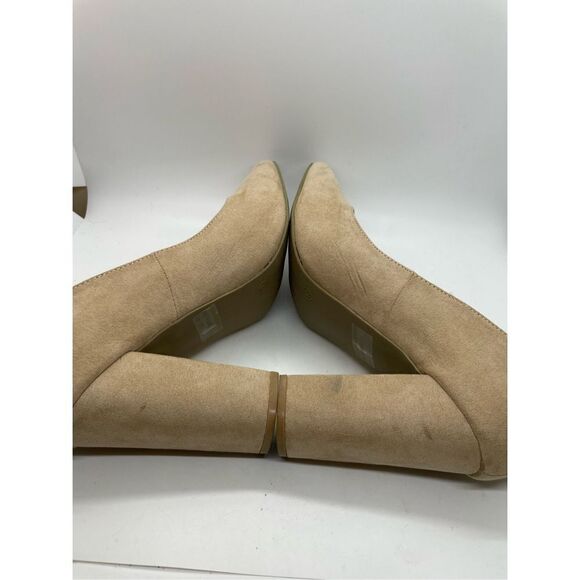 Wild Diva Women's Tan Classic Suede Leather Pointed Toe High Heeled Shoe Size 10 - Picture 5 of 9